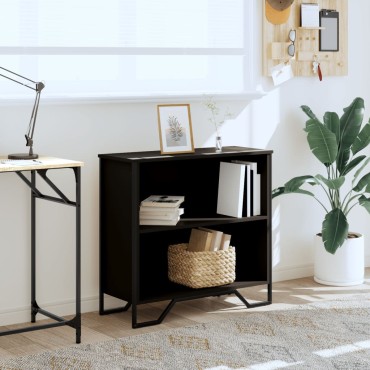 vidaXL Βιβλιοθήκη Μαύρη 80x31x74,5cm από Επεξεργασμένο Ξύλο 1 τεμ.