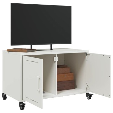vidaXL Έπιπλο Τηλεόρασης Λευκό 68x39x43,5cm Χάλυβας