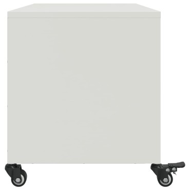 vidaXL Έπιπλο Τηλεόρασης Λευκό 68x39x43,5cm Χάλυβας