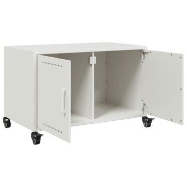 vidaXL Έπιπλο Τηλεόρασης Λευκό 68x39x43,5cm Χάλυβας