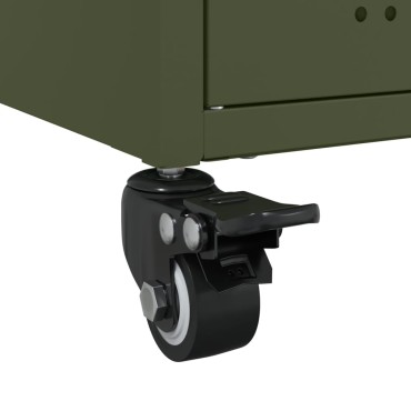 vidaXL Έπιπλο Τηλεόρασης Πράσινο Λαδί 100,5x39x43,5cm από Ατσάλι