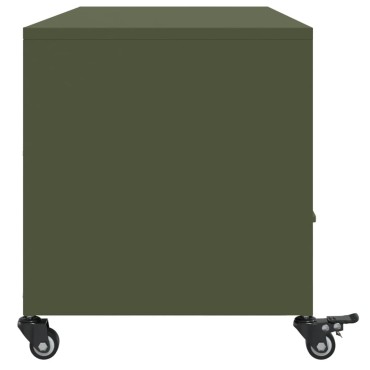 vidaXL Έπιπλο Τηλεόρασης Πράσινο Λαδί 100,5x39x43,5cm από Ατσάλι