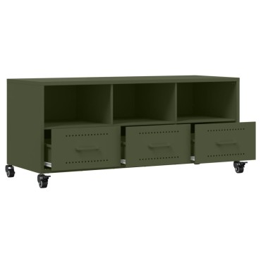 vidaXL Έπιπλο Τηλεόρασης Πράσινο Λαδί 100,5x39x43,5cm από Ατσάλι