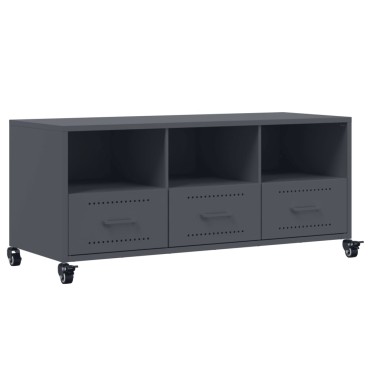 vidaXL Έπιπλο Τηλεόρασης Ανθρακί 100,5x39x43,5cm Ατσάλι