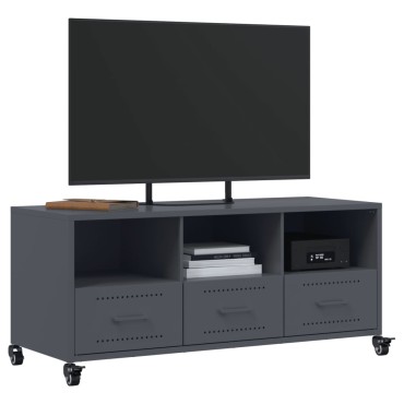 vidaXL Έπιπλο Τηλεόρασης Ανθρακί 100,5x39x43,5cm Ατσάλι