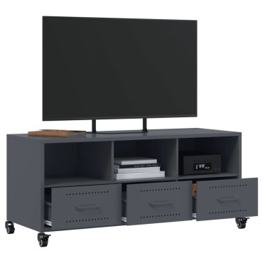 vidaXL Έπιπλο Τηλεόρασης Ανθρακί 100,5x39x43,5cm Ατσάλι