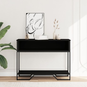 vidaXL Τραπέζι Κονσόλα Μαύρο 100x35x74,5cm από Επεξεργ. Ξύλο 1 τεμ.
