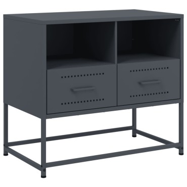 vidaXL Έπιπλο Τηλεόρασης Ανθρακί 68x39x60,5cm από Χάλυβα
