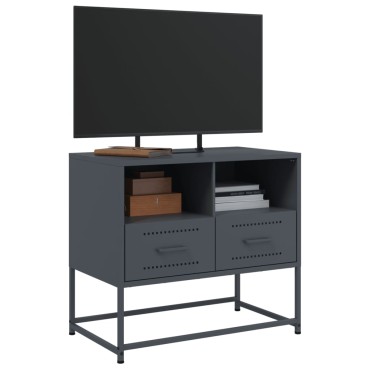 vidaXL Έπιπλο Τηλεόρασης Ανθρακί 68x39x60,5cm από Χάλυβα