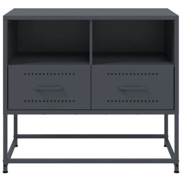 vidaXL Έπιπλο Τηλεόρασης Ανθρακί 68x39x60,5cm από Χάλυβα
