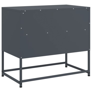 vidaXL Έπιπλο Τηλεόρασης Ανθρακί 68x39x60,5cm από Χάλυβα