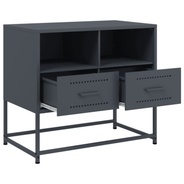 vidaXL Έπιπλο Τηλεόρασης Ανθρακί 68x39x60,5cm από Χάλυβα