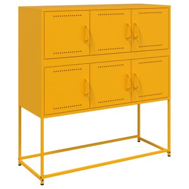 vidaXL Ντουλάπι Μουσταρδί 100,5x39x107cm από Ατσάλι 1 τεμ.