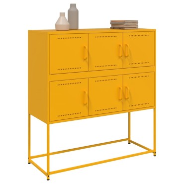 vidaXL Ντουλάπι Μουσταρδί 100,5x39x107cm από Ατσάλι 1 τεμ.