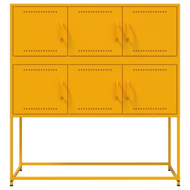 vidaXL Ντουλάπι Μουσταρδί 100,5x39x107cm από Ατσάλι 1 τεμ.
