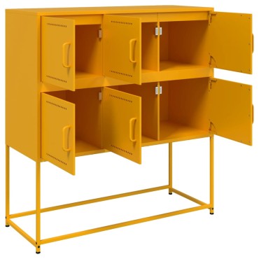 vidaXL Ντουλάπι Μουσταρδί 100,5x39x107cm από Ατσάλι 1 τεμ.