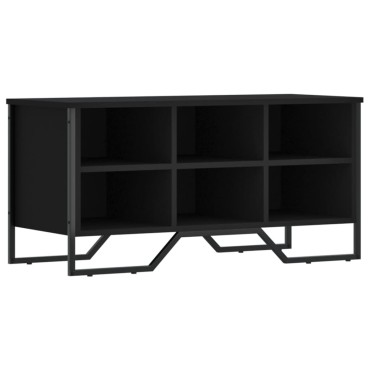 vidaXL Παπουτσοθήκη Μαύρο 90x38x45,5cm από Επεξεργασμένο Ξύλο