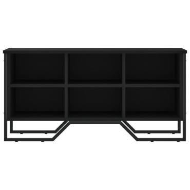 vidaXL Παπουτσοθήκη Μαύρο 90x38x45,5cm από Επεξεργασμένο Ξύλο
