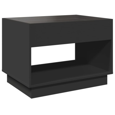 vidaXL Τραπεζάκι Σαλονιού Infinity LED Μαύρο 70x50x50cm 1 τεμ.