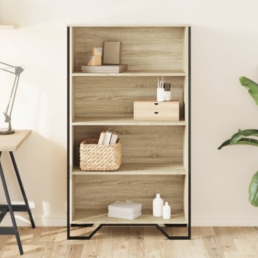 vidaXL Βιβλιοθήκη Sonoma Δρυς 80x31x137,5cm από Επεξεργασμένο Ξύλο 1 τεμ.