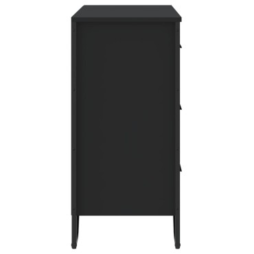 vidaXL Συρταριέρα Μαύρη 91x35,5x74,5cm από Επεξεργασμένο Ξύλο 1 τεμ.