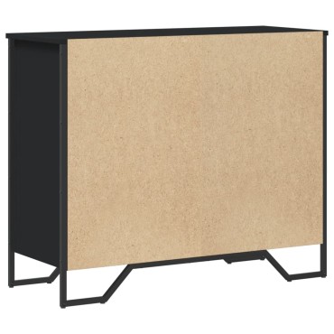 vidaXL Συρταριέρα Μαύρη 91x35,5x74,5cm από Επεξεργασμένο Ξύλο 1 τεμ.