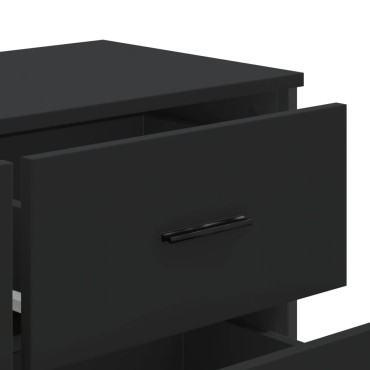 vidaXL Συρταριέρα Μαύρη 91x35,5x74,5cm από Επεξεργασμένο Ξύλο 1 τεμ.
