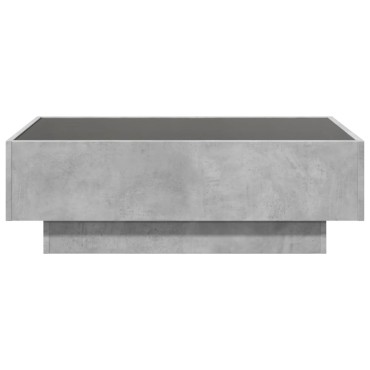 vidaXL Τραπεζάκι Σαλονιού με LED Γκρι 90x50x30cm Επεξεργασμένο Ξύλο 1 τεμ.