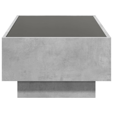 vidaXL Τραπεζάκι Σαλονιού με LED Γκρι 90x50x30cm Επεξεργασμένο Ξύλο 1 τεμ.