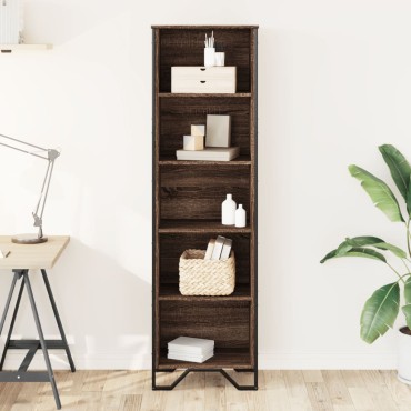 vidaXL Βιβλιοθήκη Καφέ Δρυς 50x31x169cm από Επεξεργασμένο Ξύλο 1 τεμ.