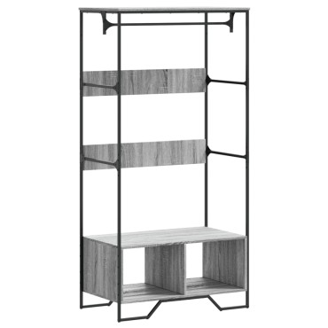 vidaXL Ντουλάπα Γκρι Sonoma 90x50x180 εκ. από Επεξεργασμένο Ξύλο