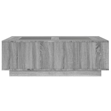 vidaXL Τραπεζάκι Σαλονιού Άπειρο Φως LED Γκρι Sonoma 116x69x40cm 1 τεμ.