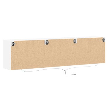 vidaXL Έπιπλο Τοίχου Τηλεόρασης με LED Λευκό 180x31x45cm