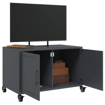 vidaXL Έπιπλο Τηλεόρασης Μαύρο 68x39x43,5cm Χάλυβας