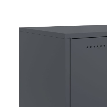 vidaXL Έπιπλο Τηλεόρασης Μαύρο 68x39x43,5cm Χάλυβας