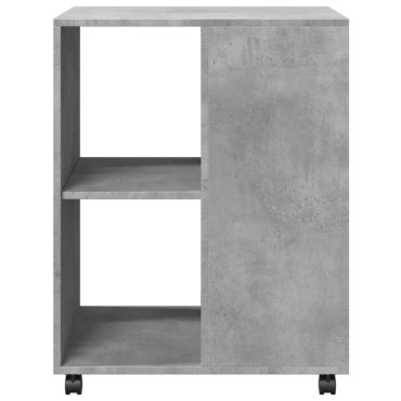 vidaXL Βοηθητικό Τραπέζι με Ρόδες Γκρι Σκυρ 55x60x78cm Επεξ. Ξύλο