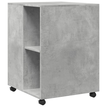 vidaXL Βοηθητικό Τραπέζι με Ρόδες Γκρι Σκυρ 55x60x78cm Επεξ. Ξύλο