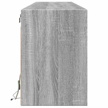 vidaXL Έπιπλο Τοίχου Τηλεόρασης με LED Γκρι Sonoma 180x31x45cm