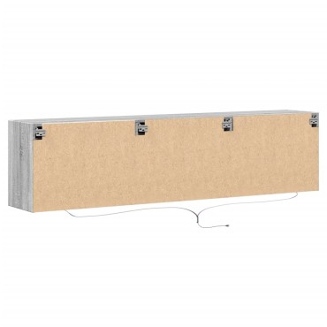 vidaXL Έπιπλο Τοίχου Τηλεόρασης με LED Γκρι Sonoma 180x31x45cm