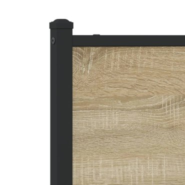vidaXL Σκελετός Κρεβ. Χωρίς Στρώμα Sonoma Δρυς 120x190cm Μεταλλικό 1 τεμ. - Μονό