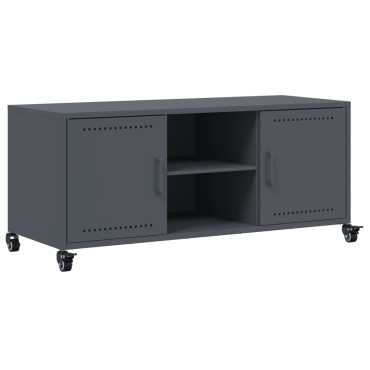 vidaXL Έπιπλο Τηλεόρασης Ανθρακί 100,5x39x43,5cm Ατσάλι