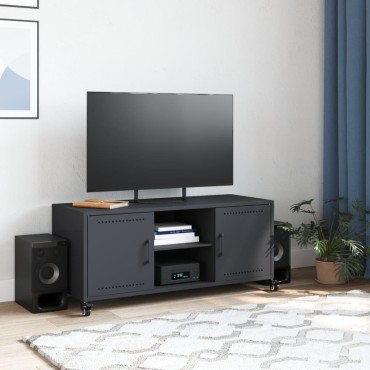 vidaXL Έπιπλο Τηλεόρασης Ανθρακί 100,5x39x43,5cm Ατσάλι
