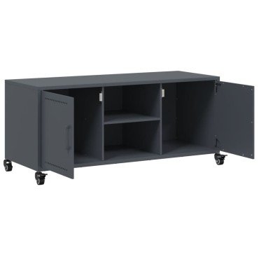 vidaXL Έπιπλο Τηλεόρασης Ανθρακί 100,5x39x43,5cm Ατσάλι