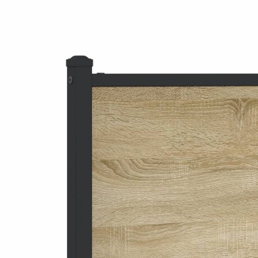 vidaXL Σκελετός Κρεβ. Χωρίς Στρώμα Sonoma Δρυς 100x200cm Μεταλλικό 1 τεμ. - Μονό