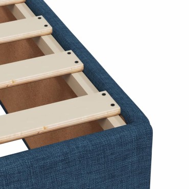 vidaXL Κρεβάτι Boxspring με Στρώμα Μπλε 140x200cm Υφασμάτινο 1 τεμ. - Διπλό