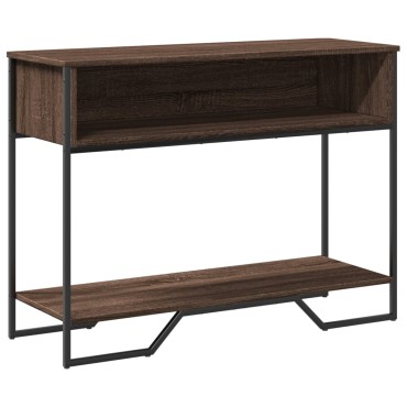 vidaXL Τραπέζι Κονσόλα Καφέ Δρυς 100x35x74,5cm Επεξεργασμένο Ξύλο 1 τεμ.