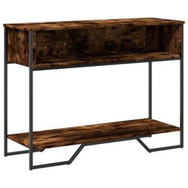 vidaXL Τραπέζι Κονσόλα Καπνιστή Δρυς 100x35x74,5cm Επεξεργασμένο Ξύλο 1 τεμ.