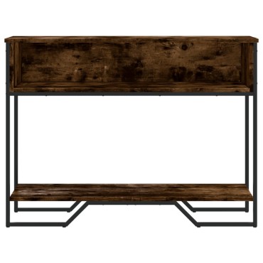 vidaXL Τραπέζι Κονσόλα Καπνιστή Δρυς 100x35x74,5cm Επεξεργασμένο Ξύλο 1 τεμ.
