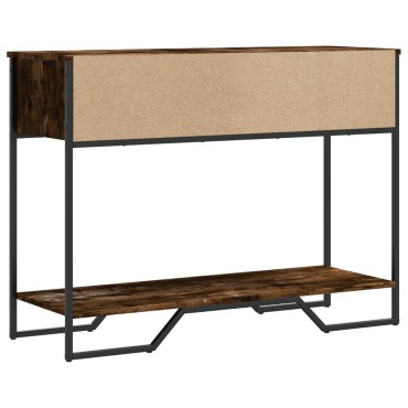 vidaXL Τραπέζι Κονσόλα Καπνιστή Δρυς 100x35x74,5cm Επεξεργασμένο Ξύλο 1 τεμ.
