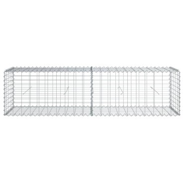 vidaXL Συρματοκιβώτιο με Κάλυμμα 200x50x50 εκ. από Γαλβανισμένο Χάλυβα